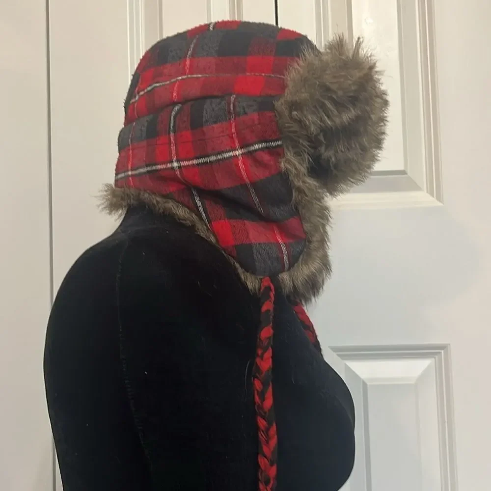American Eagle Outfitters Trapper Aviator Plaid Hat Unisex Bottle Opener S
